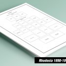 PRINTED RHODESIA 1890-1978 STAMP ALBUM PAGES (51 pages)