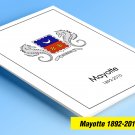 COLOR PRINTED MAYOTTE 1892-2010 STAMP ALBUM PAGES (31 illustrated pages)