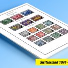 COLOR PRINTED SWITZERLAND 1941-1978 STAMP ALBUM PAGES (62 illustrated pages)
