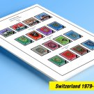 COLOR PRINTED SWITZERLAND 1979-1999 STAMP ALBUM PAGES (54 illustrated pages)