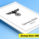 COLOR PRINTED GERMANY EMPIRE + REICH 1868-1955 STAMP ALBUM PAGES (100 illustrated pages)
