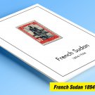 COLOR PRINTED FRENCH SUDAN 1894-1944 STAMP ALBUM PAGES (14 illustrated pages)