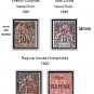 COLOR PRINTED INDOCHINA 1889-1949 STAMP ALBUM PAGES (35 illustrated pages)