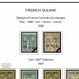 COLOR PRINTED FRENCH GUIANA 1886-1947 STAMP ALBUM PAGES (24 illustrated pages)