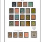 COLOR PRINTED FRENCH INDIA 1892-1954 STAMP ALBUM PAGES (29 illustrated pages)