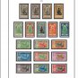 COLOR PRINTED FRENCH INDIA 1892-1954 STAMP ALBUM PAGES (29 illustrated pages)