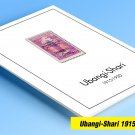 COLOR PRINTED UBANGI-SHARI 1915-1930 STAMP ALBUM PAGES (9 illustrated pages)