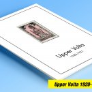 COLOR PRINTED UPPER VOLTA 1920-1931 STAMP ALBUM PAGES (6 illustrated pages)