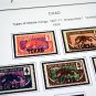COLOR PRINTED CHAD 1922-1933 STAMP ALBUM PAGES (6 illustrated pages)
