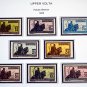 COLOR PRINTED UPPER VOLTA 1920-1931 STAMP ALBUM PAGES (6 illustrated pages)