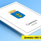 COLOR PRINTED CYRENAICA 1923-1950 STAMP ALBUM PAGES (15 illustrated pages)