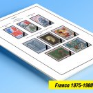 COLOR PRINTED FRANCE 1975-1980 STAMP ALBUM PAGES (27 illustrated pages)