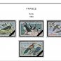 COLOR PRINTED FRANCE 1960-1965 STAMP ALBUM PAGES (18 illustrated pages)