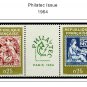 COLOR PRINTED FRANCE 1960-1965 STAMP ALBUM PAGES (18 illustrated pages)