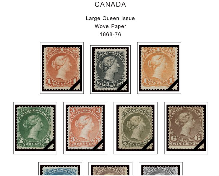 COLOR PRINTED CANADA 18512010 STAMP ALBUM PAGES (373 illustrated pages)