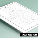 PRINTED BRAZIL [CLASS.] 1843-1941 STAMP ALBUM PAGES (53 pages)