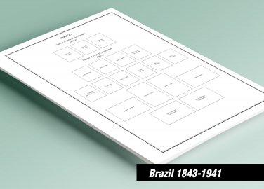PRINTED BRAZIL [CLASS.] 1843-1941 STAMP ALBUM PAGES (53 pages)