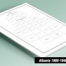PRINTED ALBANIA [CLASS.] 1908-1940 STAMP ALBUM PAGES (36 pages)