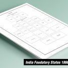 PRINTED INDIA FEUDATORY STATES 1866-1950 STAMP ALBUM PAGES (138 pages)