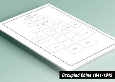 PRINTED CHINA JAPANESE OCCUPATION 1941-1945 STAMP ALBUM PAGES (60 pages)