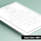 PRINTED CANAL ZONE 1904-1947 STAMP ALBUM PAGES (21 pages)