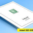 COLOR PRINTED IRELAND [CLASS.] 1922-1970 STAMP ALBUM PAGES (13 illustrated pages)