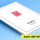 COLOR PRINTED AUSTRIA [CLASS] 1850-1937 STAMP ALBUM PAGES (53 illustrated pages)