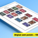 COLOR PRINTED BELGIUM SEMI-POSTALS 1941-1960 STAMP ALBUM PAGES (54 illustrated pages)
