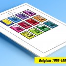 COLOR PRINTED BELGIUM 1996-1999 STAMP ALBUM PAGES (26 illustrated pages)