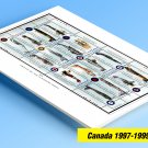 COLOR PRINTED CANADA 1997-1999 STAMP ALBUM PAGES (51 illustrated pages)
