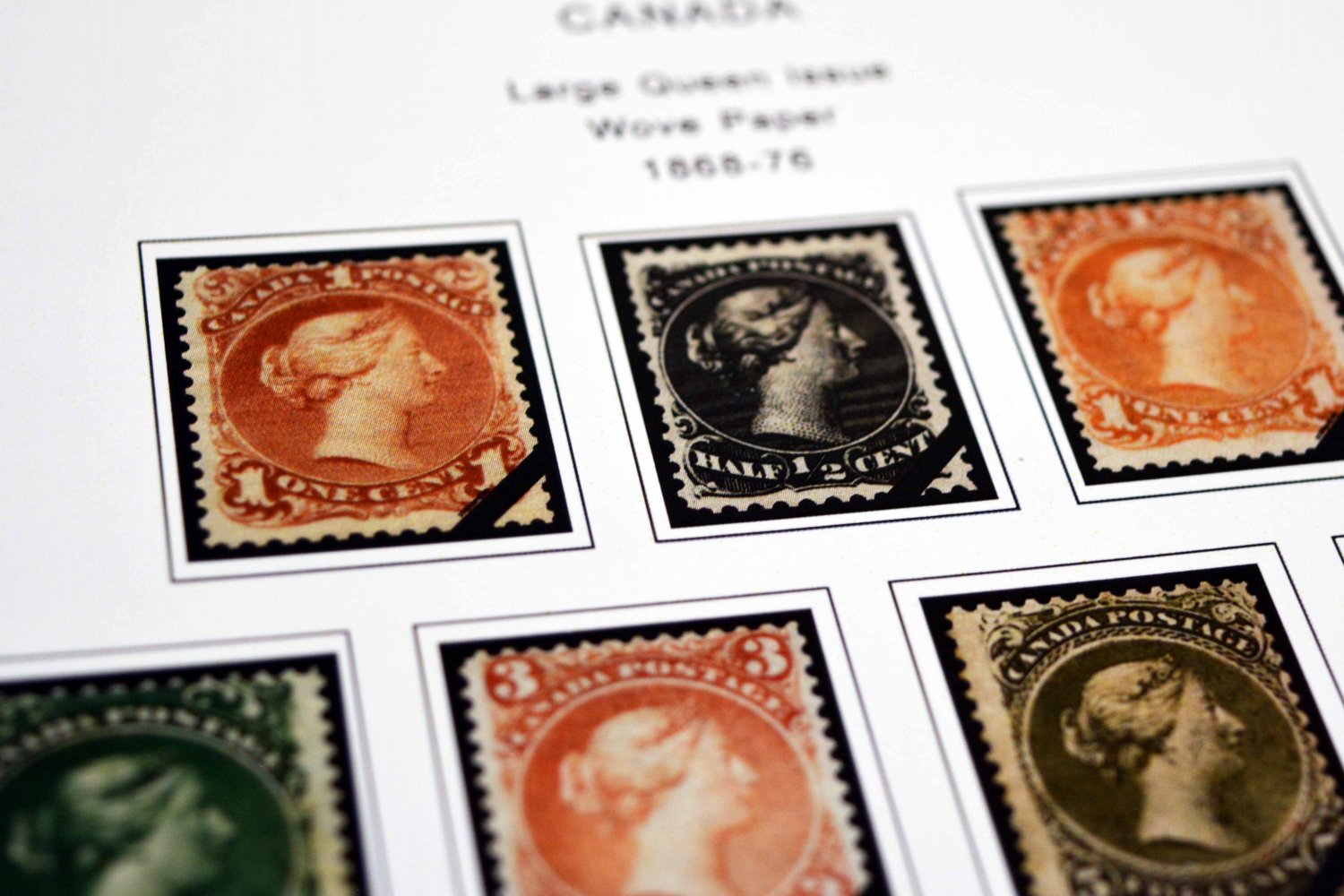 COLOR PRINTED CANADA [CLASS.] 18511955 STAMP ALBUM PAGES (37