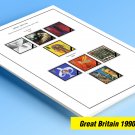 COLOR PRINTED GREAT BRITAIN 1990-1999 STAMP ALBUM PAGES (58 illustrated pages)