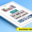 COLOR PRINTED GREAT BRITAIN 1952-1977 STAMP ALBUM PAGES (55 illustrated pages)