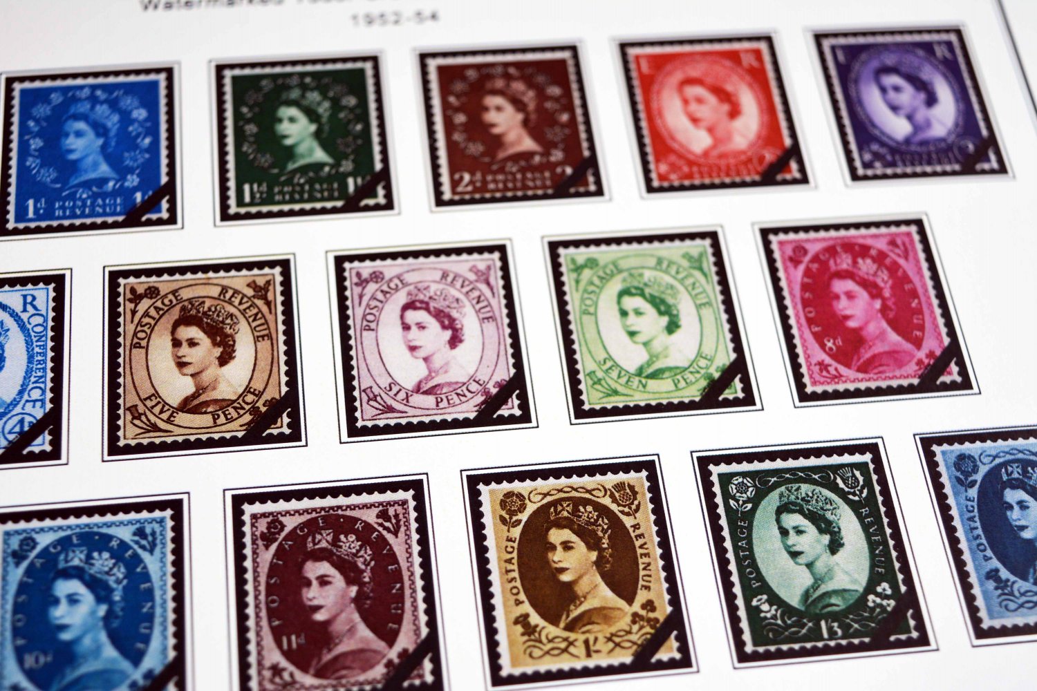 COLOR PRINTED GREAT BRITAIN 19521977 STAMP ALBUM PAGES (55 illustrated