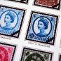 COLOR PRINTED GREAT BRITAIN WILDING ISSUES 1952-1967 STAMP ALBUM PAGES (10 illustrated pages)