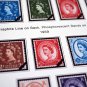 COLOR PRINTED GREAT BRITAIN WILDING ISSUES 1952-1967 STAMP ALBUM PAGES (10 illustrated pages)