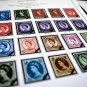 COLOR PRINTED GREAT BRITAIN WILDING ISSUES 1952-1967 STAMP ALBUM PAGES (10 illustrated pages)