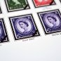 COLOR PRINTED GREAT BRITAIN WILDING ISSUES 1952-1967 STAMP ALBUM PAGES (10 illustrated pages)