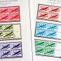 COLOR PRINTED U.S.A. AIRMAIL PLATE BLOCKS 1918-2012 STAMP ALBUM PAGES (50 illustrated pages)