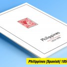 COLOR PRINTED PRINTED PHILIPPINES [SPANISH] 1854-1898  STAMP ALBUM PAGES (11 illustrated pages)