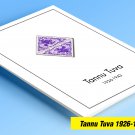 COLOR PRINTED TANNU TUVA 1926-1943 ALBUM PAGES (18 illustrated pages)