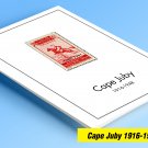 COLOR PRINTED CAPE JUBY 1916-1948 STAMP ALBUM PAGES (13 illustrated pages)