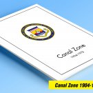 COLOR PRINTED CANAL ZONE 1904-1978 STAMP ALBUM PAGES (21 illustrated pages)