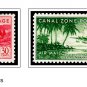 COLOR PRINTED CANAL ZONE 1904-1978 STAMP ALBUM PAGES (21 illustrated pages)