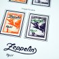 COLOR PRINTED ZEPPELIN AIRMAIL 1928-1936 STAMP ALBUM PAGES (30 illustrated pages)