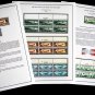 COLOR PRINTED ZEPPELIN AIRMAIL 1928-1936 STAMP ALBUM PAGES (30 illustrated pages)