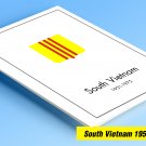 COLOR PRINTED SOUTH VIETNAM 1951-1975 STAMP ALBUM PAGES (53 illustrated pages)