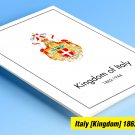 COLOR PRINTED ITALY [KINGDOM] 1862-1944 STAMP ALBUM PAGES (32 illustrated pages)