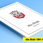 COLOR PRINTED ABU DHABI 1964-1972 STAMP ALBUM PAGES (9 illustrated pages)