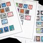 COLOR PRINTED ABU DHABI 1964-1972 STAMP ALBUM PAGES (9 illustrated pages)